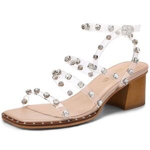 DreamPairs Clear Stud Heels